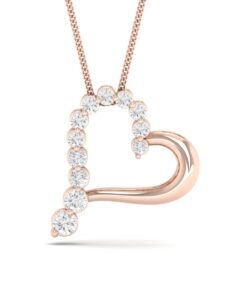 Delicate Heart Shape Diamond Pendant